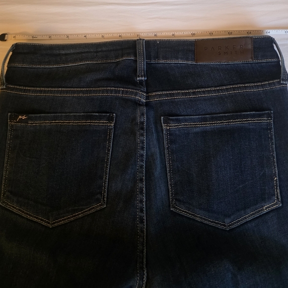 PARKER SMITH Midnight Blue Ankle Jeans With Frayed Edge Size 6 - Picture 7 of 8